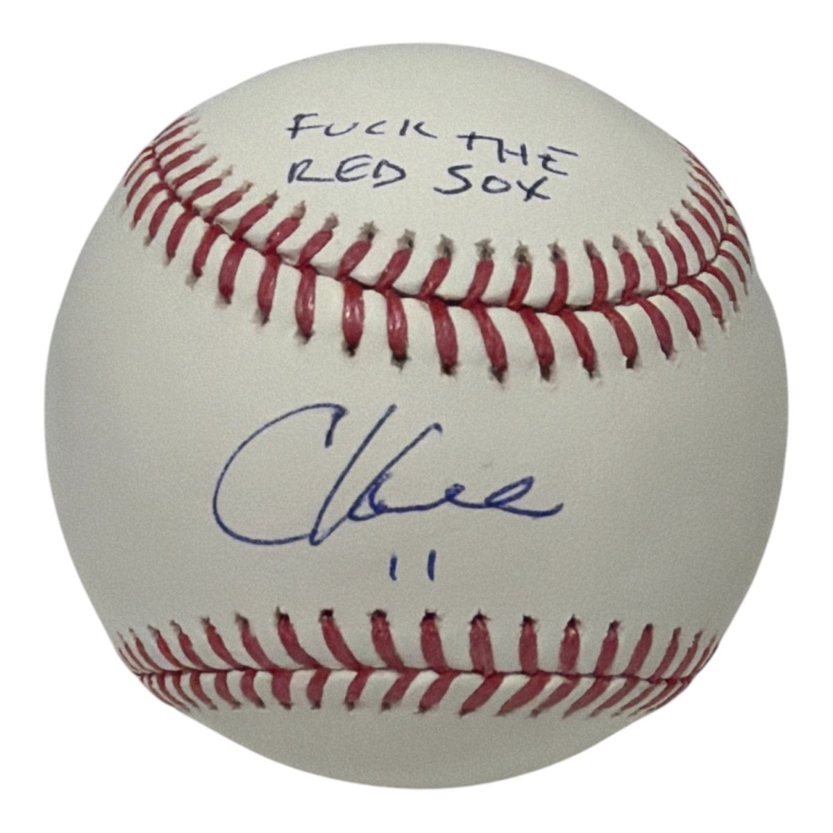 Chuck Knoblauch Signed ROMLB Baseball w/ F**k The Red Sox JSA Witness COA