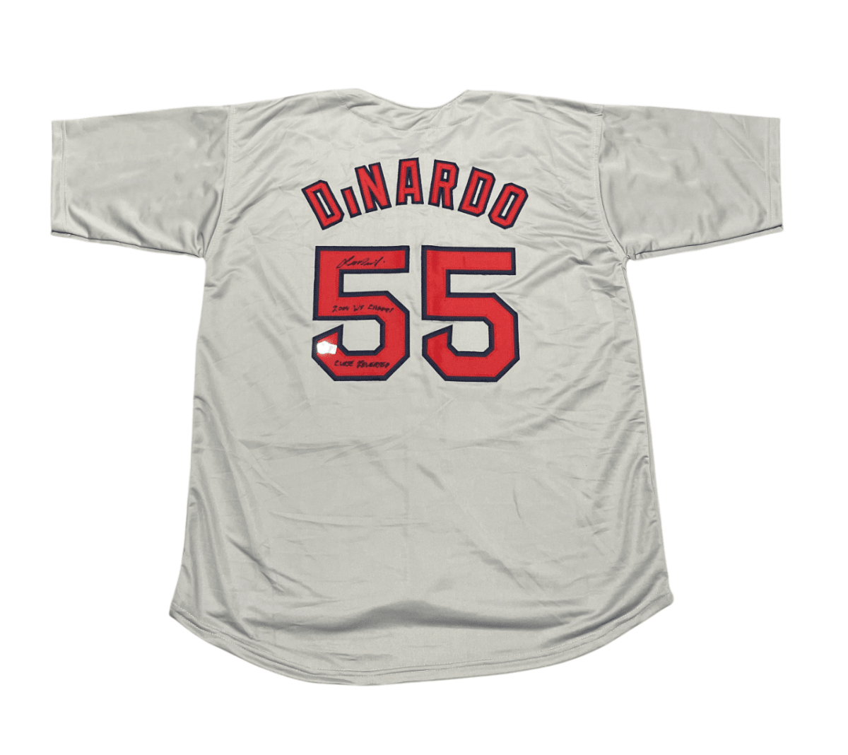Lenny DiNardo Signed Boston Red Sox Custom Jersey w/ WS + Curse Beckett BAS COA