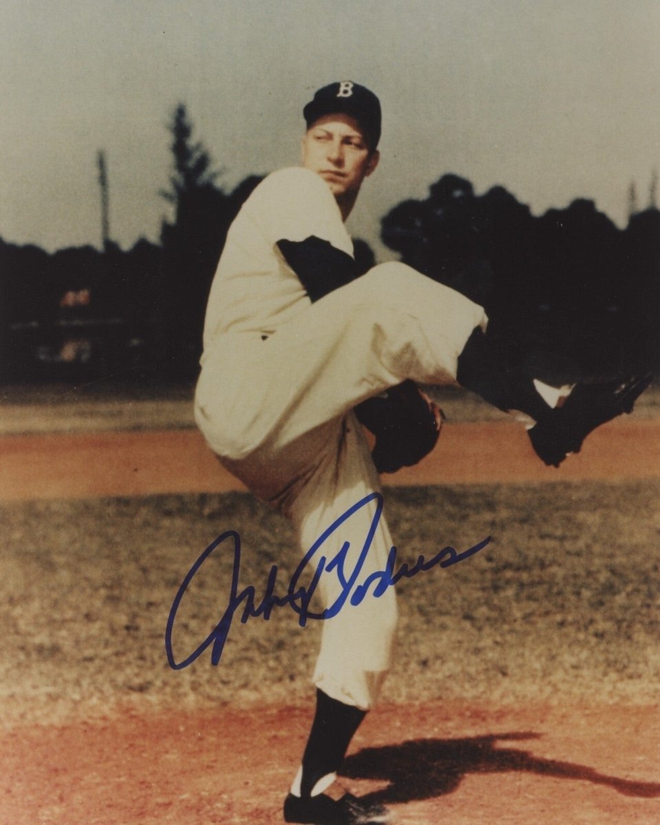 Johnny Podres Signed Autographed Los Angeles Dodgers 8x10 Photo LSCM COA