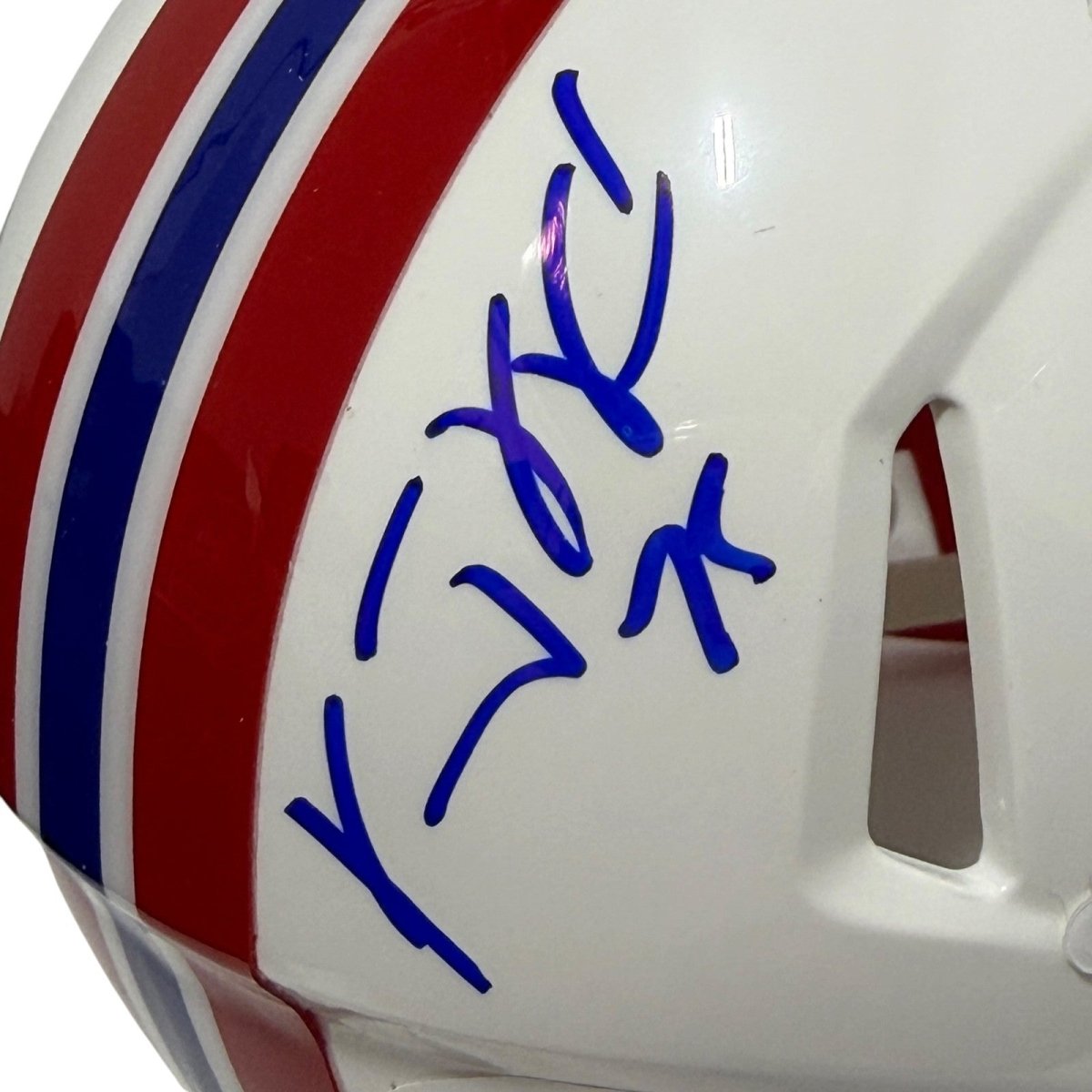 Vince Wilfork Signed New England Patriots TB Mini Helmet JSA Witness COA