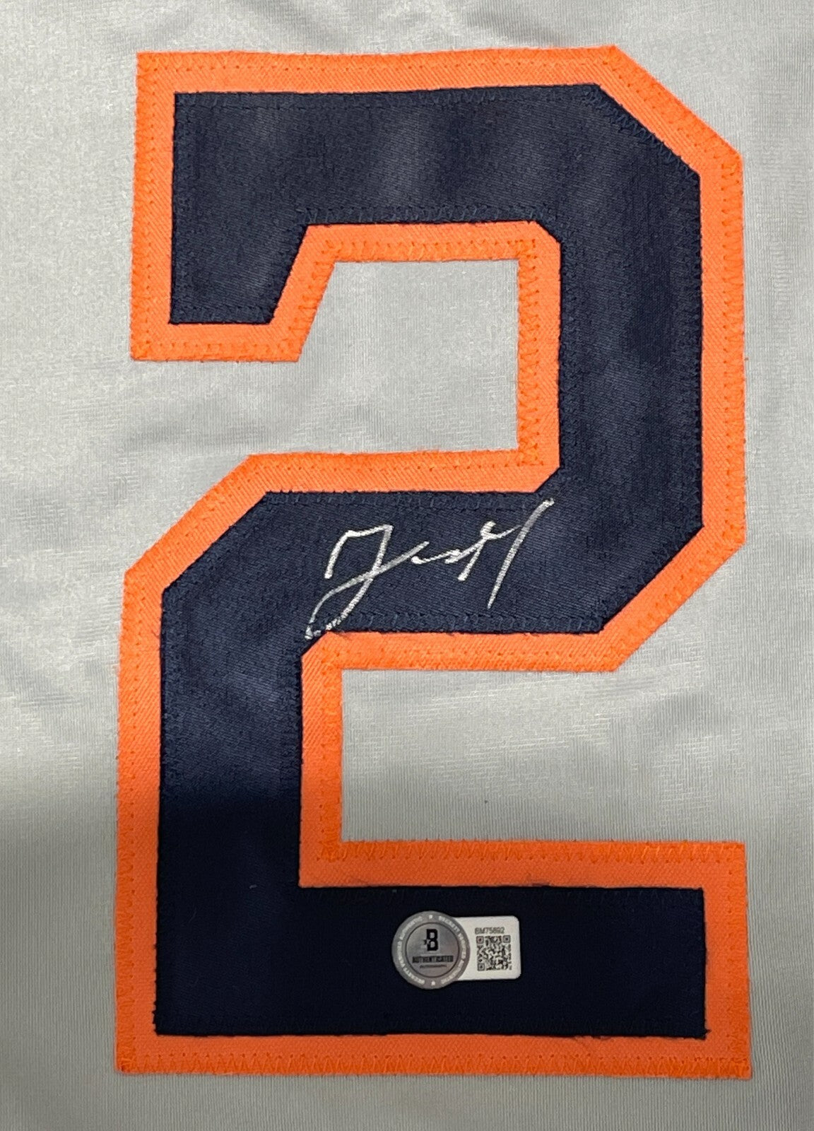 Yainer Diaz Signed Houston Astros Custom Jersey Beckett Witness BAS COA