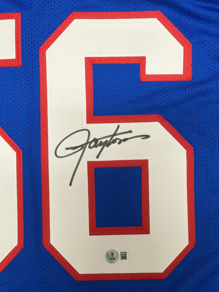 Lawrence Taylor Signed New York Giants Custom Jersey Beckett Witness BAS COA