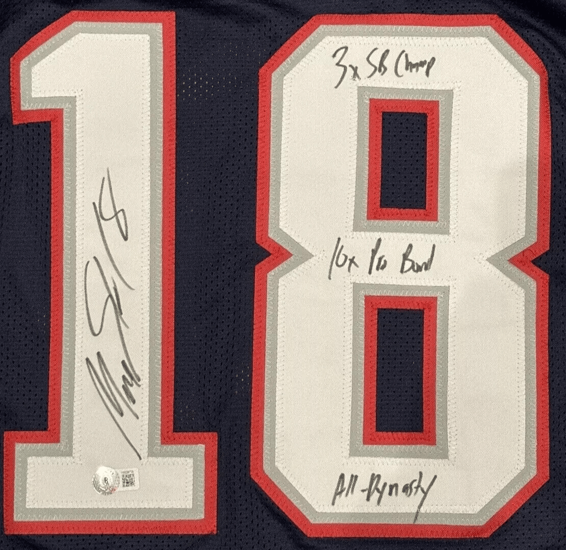 Matthew Slater Signed Patriots Custom Jersey w/ 3x Ins Beckett Witness BAS COA