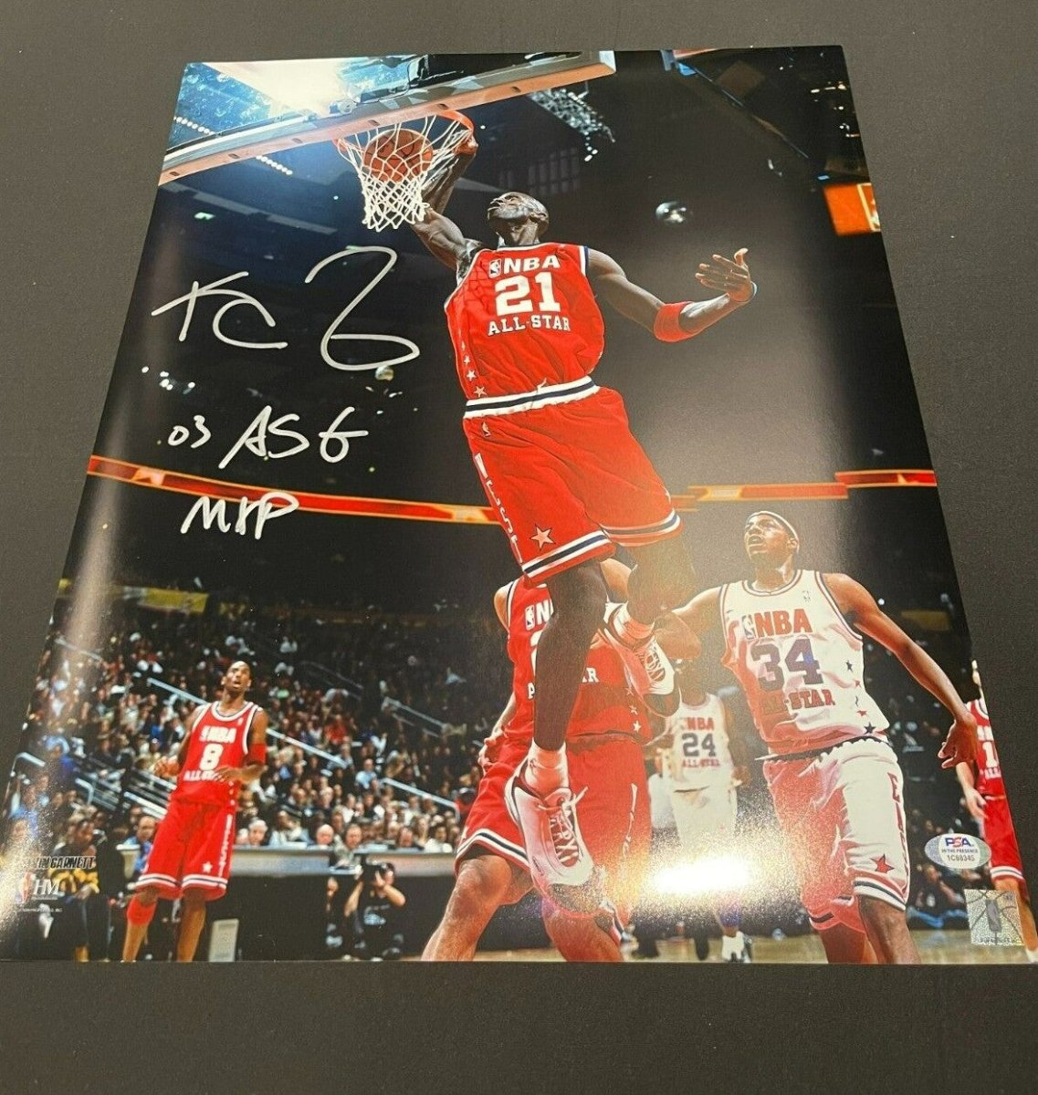 Kevin Garnett Signed Auto NBA ALL STAR 16x20 Photo "03 ASG MVP" PSA ITP COA