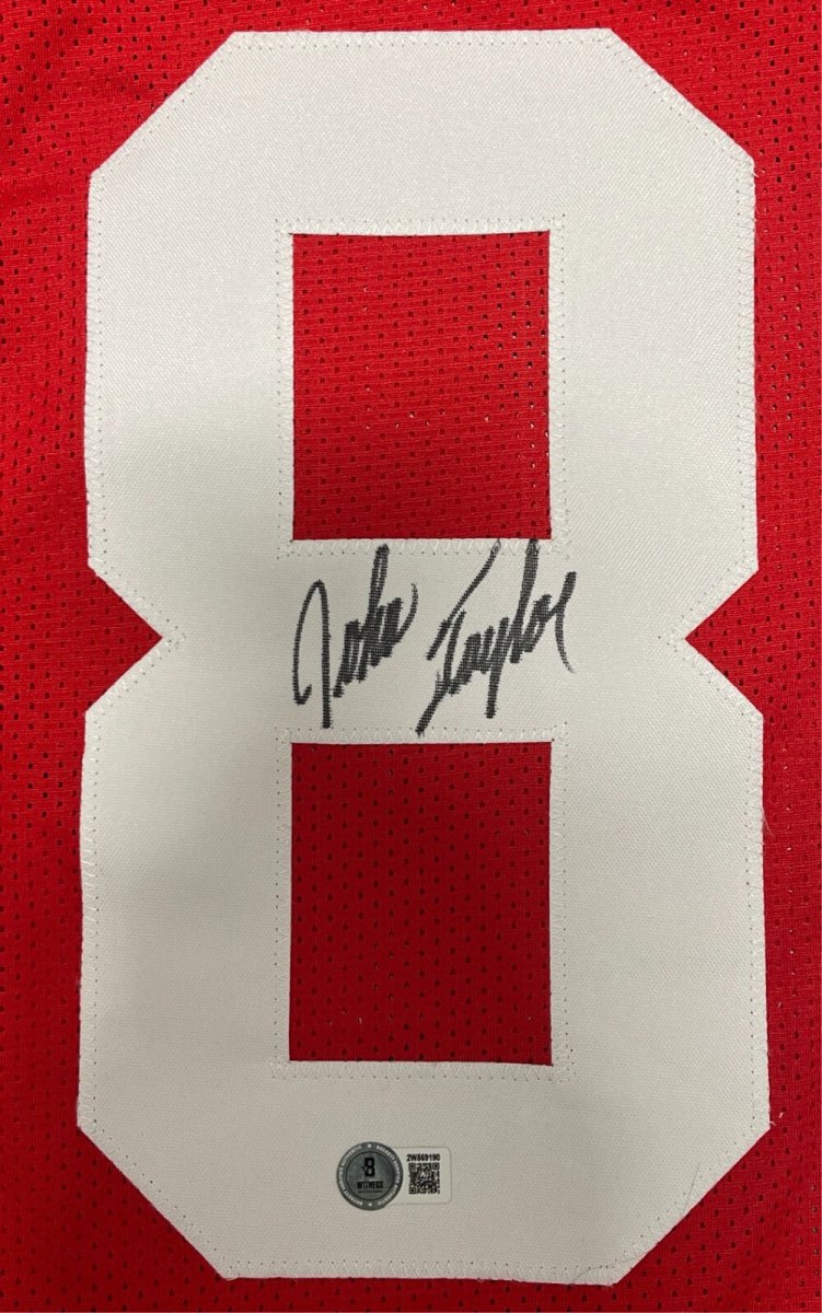 John Taylor Signed San Francisco 49ers Custom Jersey Beckett Witness BAS COA
