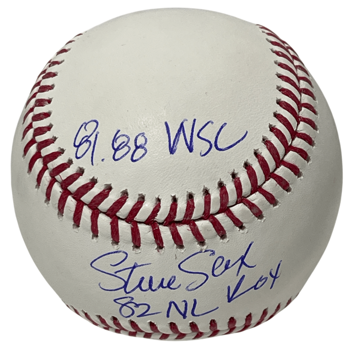 Steve Sax Signed ROMLB Baseball w/ 3 Insc Beckett Witness BAS COA Dodgers