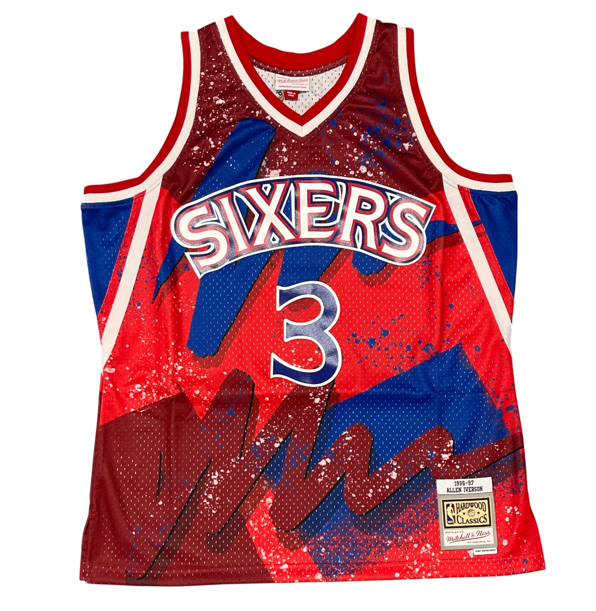 Allen Iverson Signed 76ers Mitchell &amp; Ness Hyper Hoops Jersey Beckett BAS COA