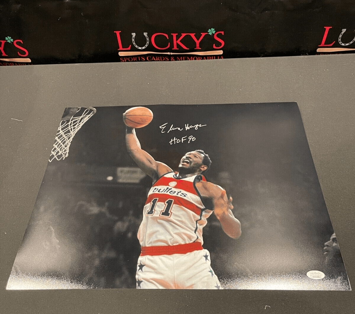 Elvin Hayes Signed Autograph Washington Bullets 16x20 Photo HOF 90 JSA COA