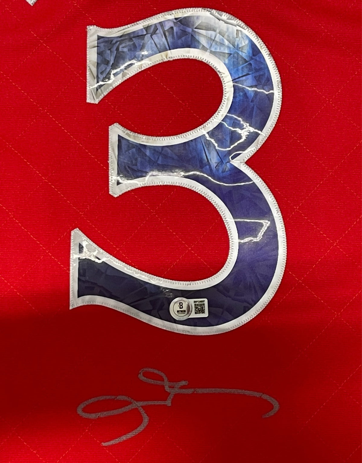 Allen Iverson Signed 76ers Mitchell &amp; Ness 75th Diamond Jersey Beckett BAS COA