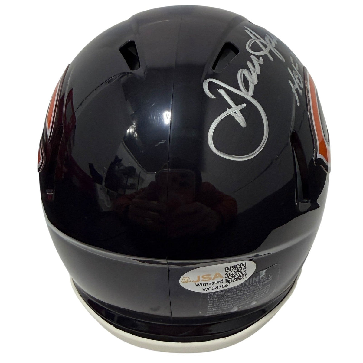 Dan Hampton Signed Chicago Bears Speed Mini Helmet w/ HOF 2002 JSA Witness COA