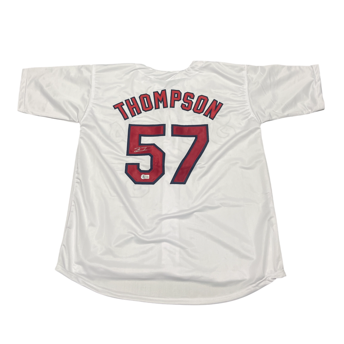 Zach Thompson Signed St Louis Cardinals Custom Jersey Beckett BAS COA