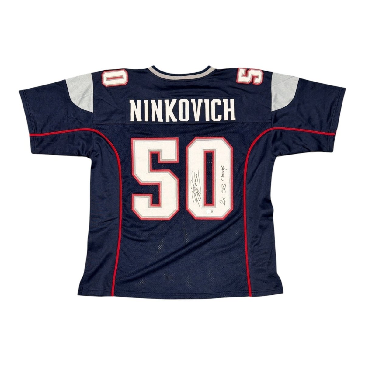 Rob Ninkovich Signed Patriots Custom Jersey w/ 2x SB Champ Beckett Wit BAS COA