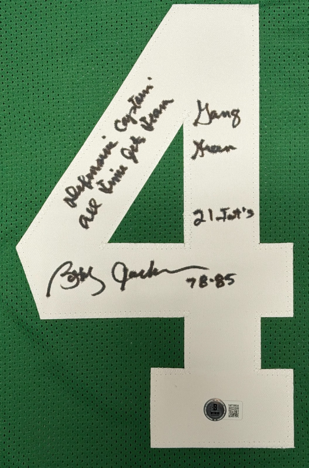 Bobby Jackson Signed New York Jets Custom Jersey w/ 5x Insc Beckett Wit BAS COA