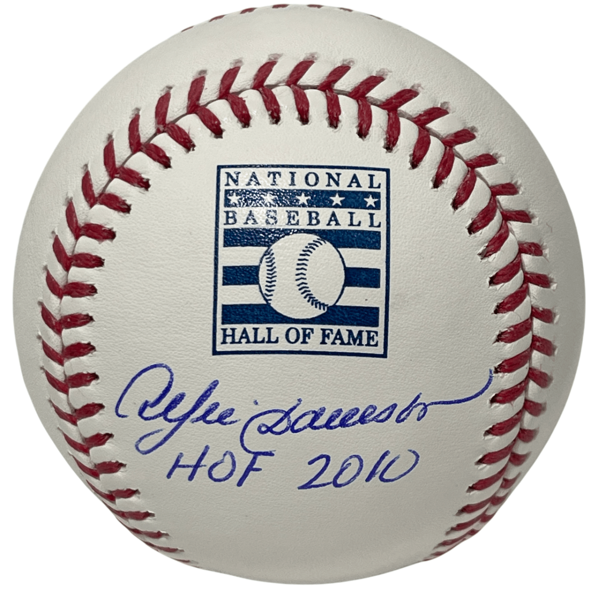 Andre Dawson Signed HOF ROMLB Baseball w/ HOF 2010 Beckett Witness BAS COA
