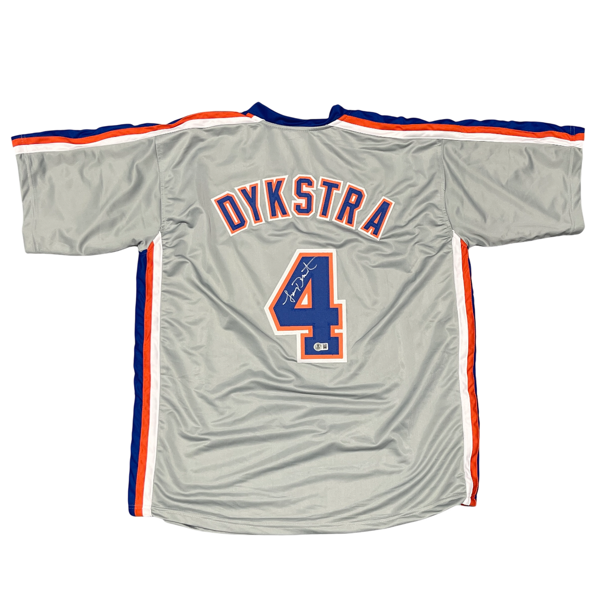 Lenny Dykstra Signed New York Mets Custom Jersey Beckett Witness BAS COA