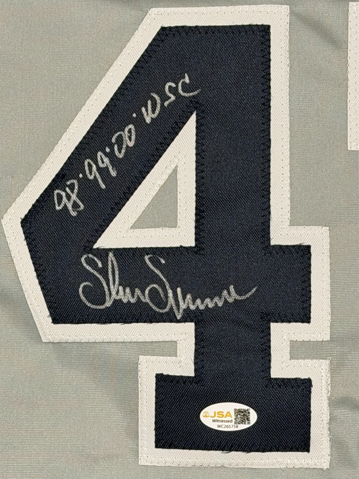 Shane Spencer Signed New York Yankees Custom Jersey 98 99 00 WSC JSA Wit COA