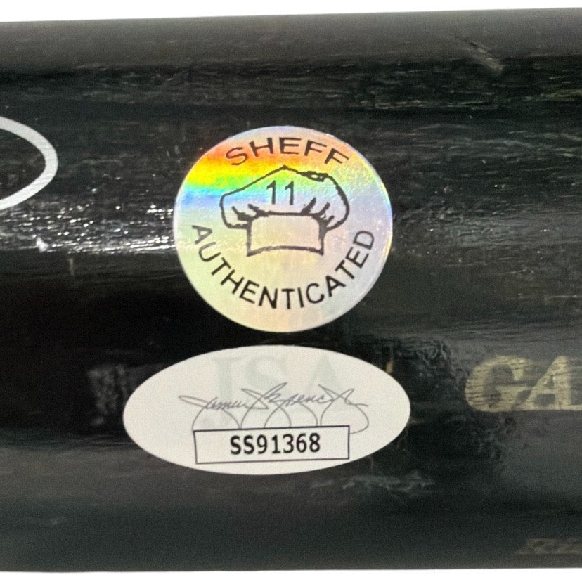 Gary Sheffield Signed Game Used Sam Bat Black Bat JSA COA Braves B