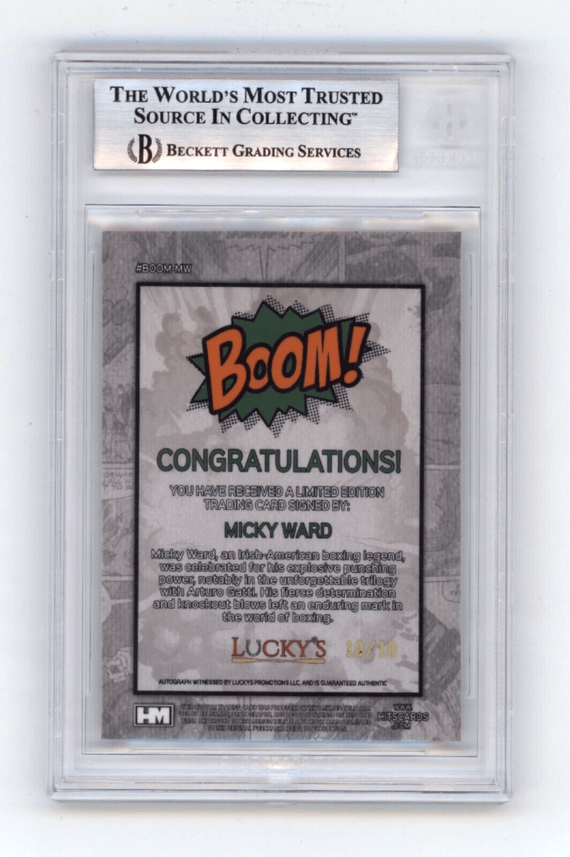 Mickey Ward 2024 Hits Memorabilia BOOM Gold #/10 Signed BGS BAS Auto Irish
