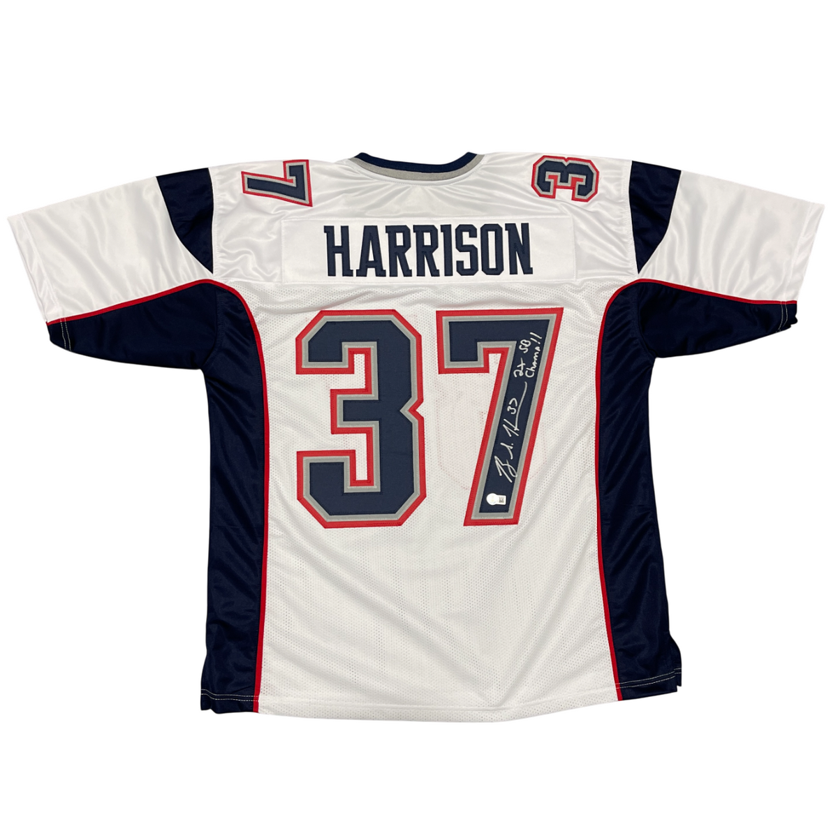 Rodney Harrison Signed Patriots Custom Jersey w/ 2x SB Champ Beckett Wit BAS COA