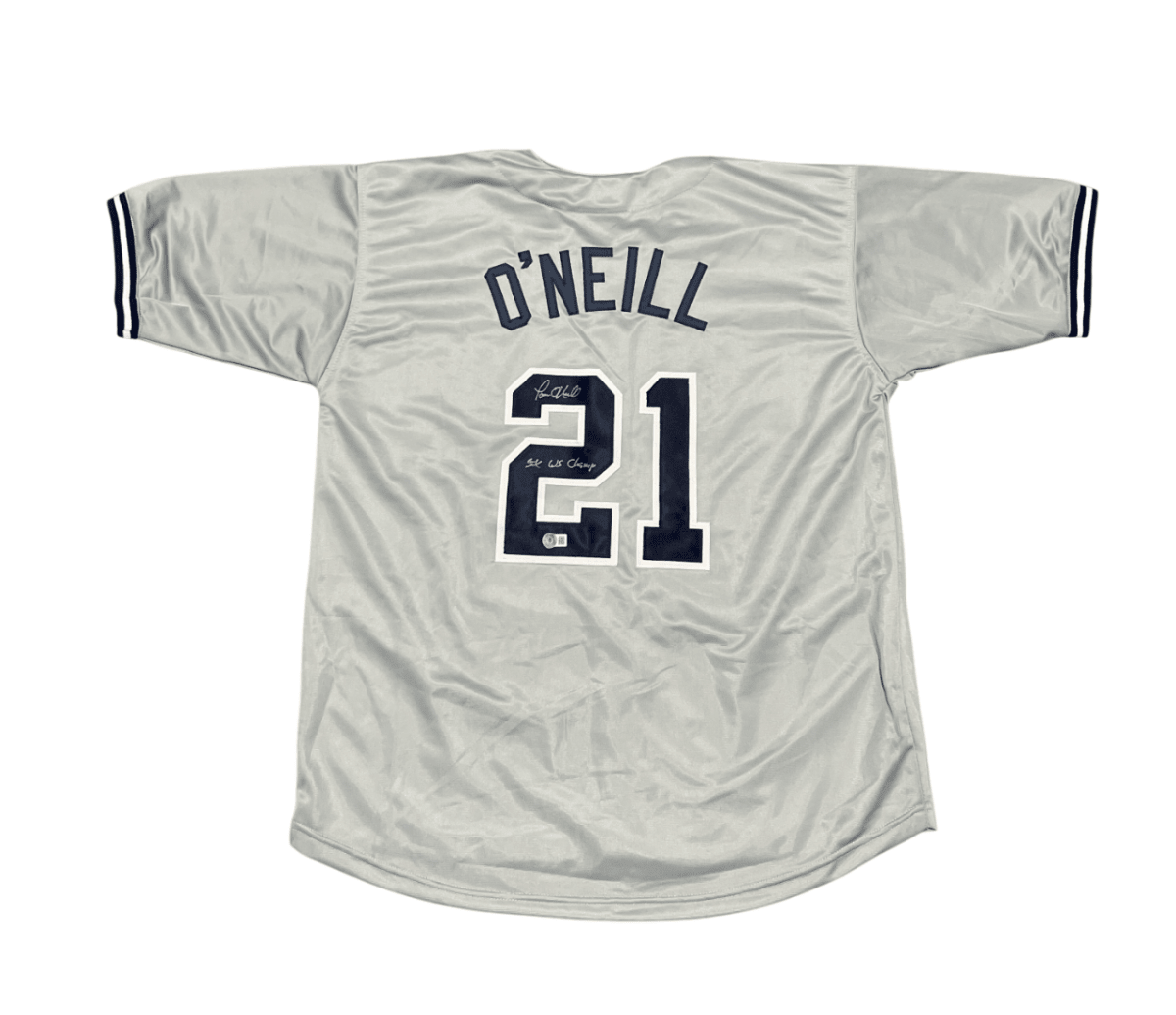 Paul O'Neill Signed Yankees Custom w/ 5x WS Champ Jersey  Beckett Wit BAS COA
