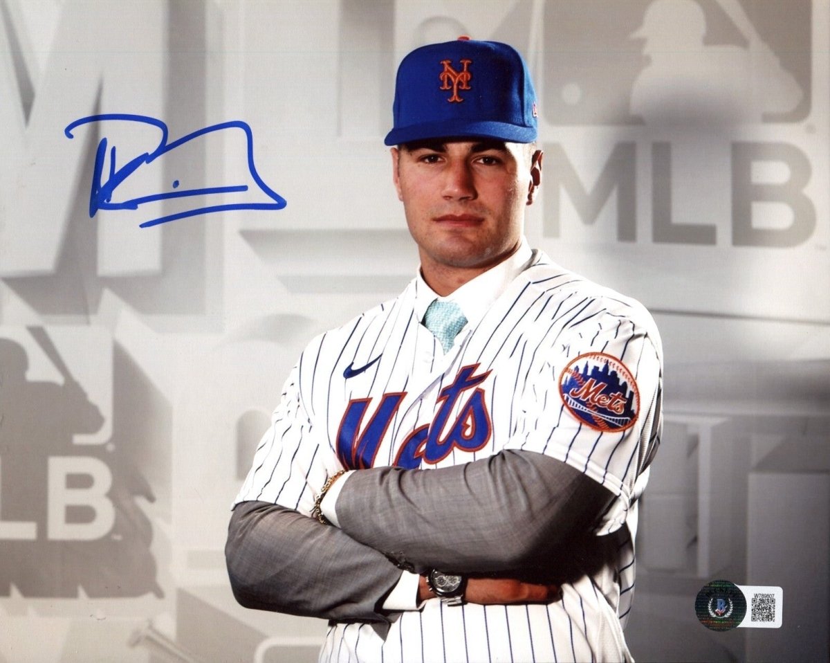 Kevin Parada Signed New York Mets 8x10 Photo Beckett Witness BAS COA #2