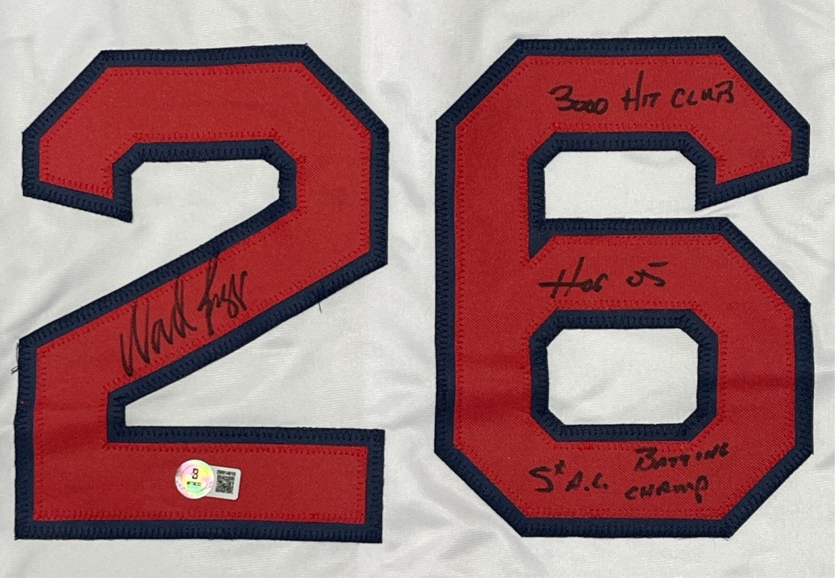 Wade Boggs Signed Boston Red Sox Custom Jersey w 3x Insc Beckett Witness BAS COA