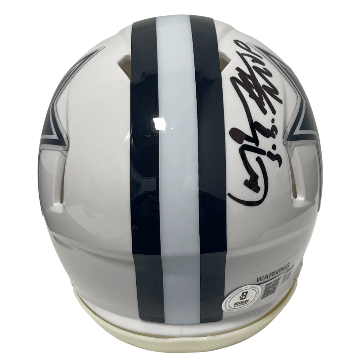 Larry Brown Signed Cowboys Alt Mini Helmet w/ SB XXX MVP Beckett Wit BAS COA