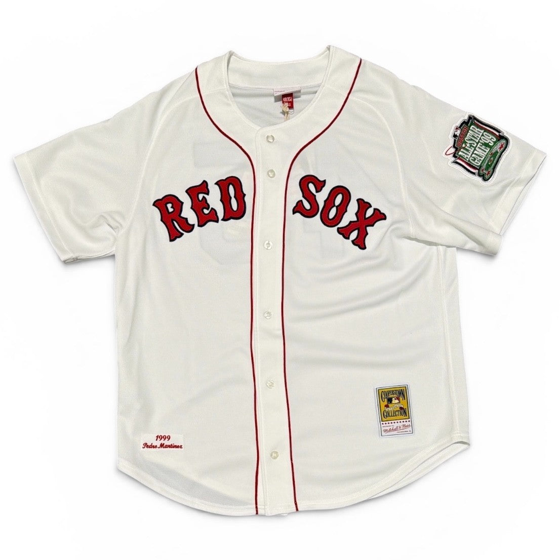 Pedro Martinez Signed Red Sox Mitchell &amp; Ness Authentic Jersey w/ CY HOF JSA COA