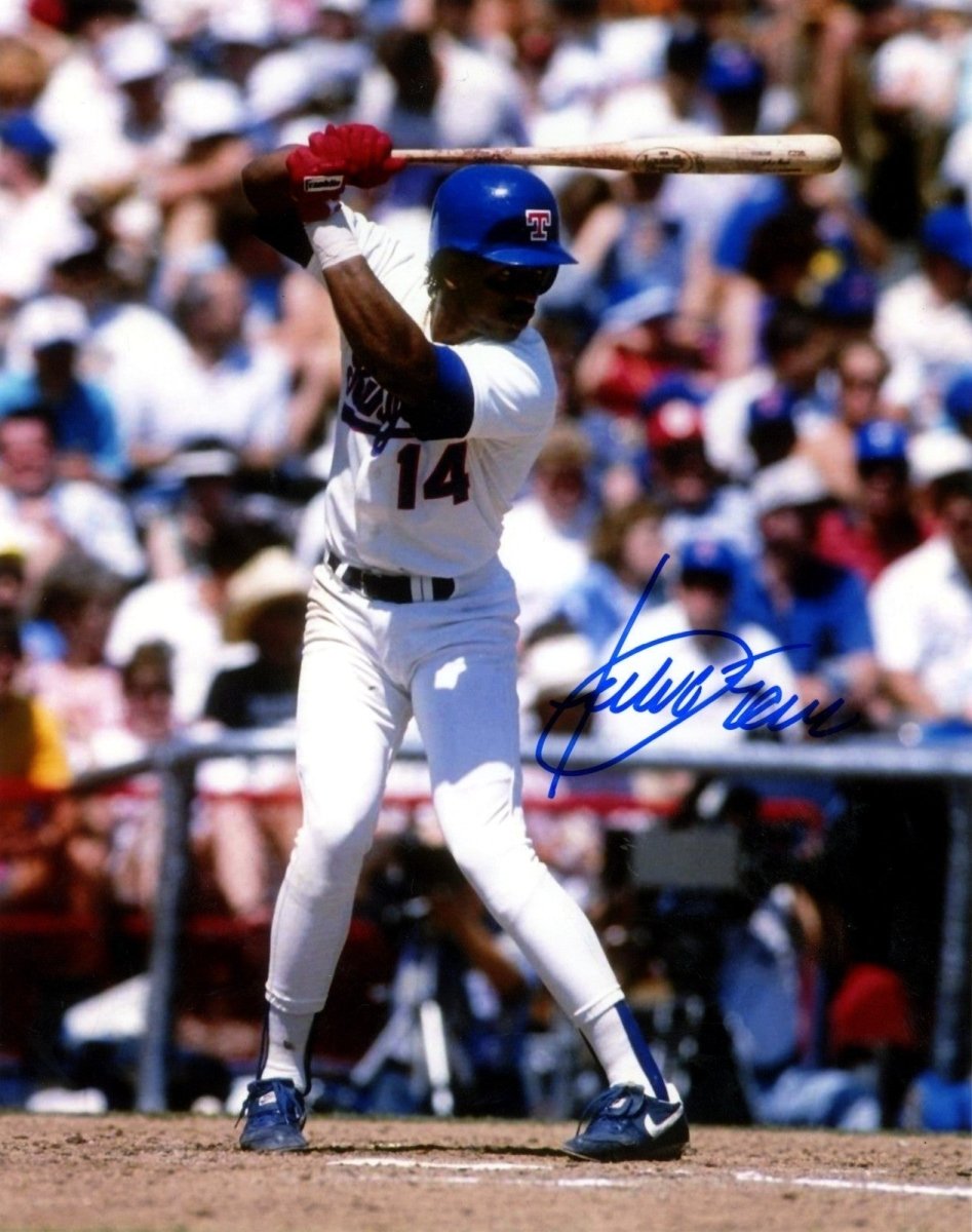 Julio Franco Signed Autographed Texas Rangers 8x10 Photo LSCM COA #1