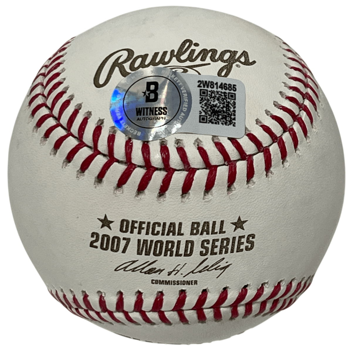 Jonathan Papelbon Signed 2007 WS ROMLB Baseball w/ 2x Insc Beckett W BAS COA