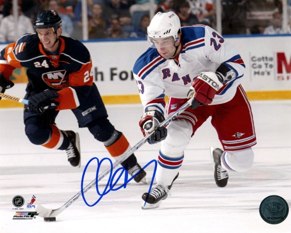 Chris Drury Signed Autographed New York Rangers 8x10 Photo File LSCM COA #1