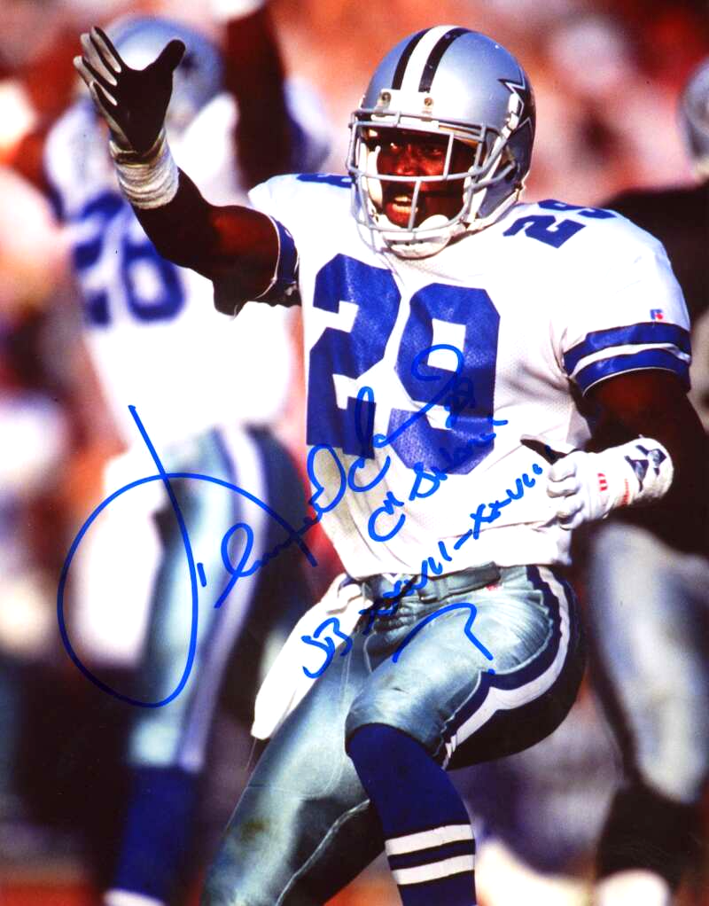Kenny Gant Signed Autographed Dallas Cowboys 8x10 Photo w/ 2 Ins LSCM COA #2