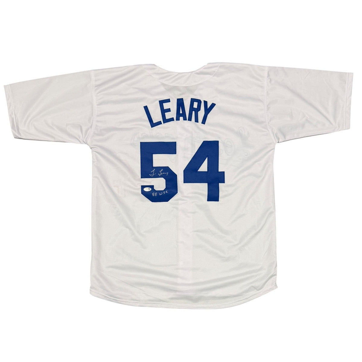 Tim Leary Signed Los Angeles Dodgers Custom Jersey w/ 88 WSC JSA Witness COA