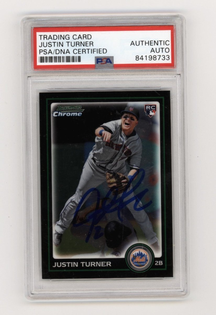 Justin Turner 2010 Bowman Chrome #BDP105 Rookie RC Signed PSA Authentic Auto