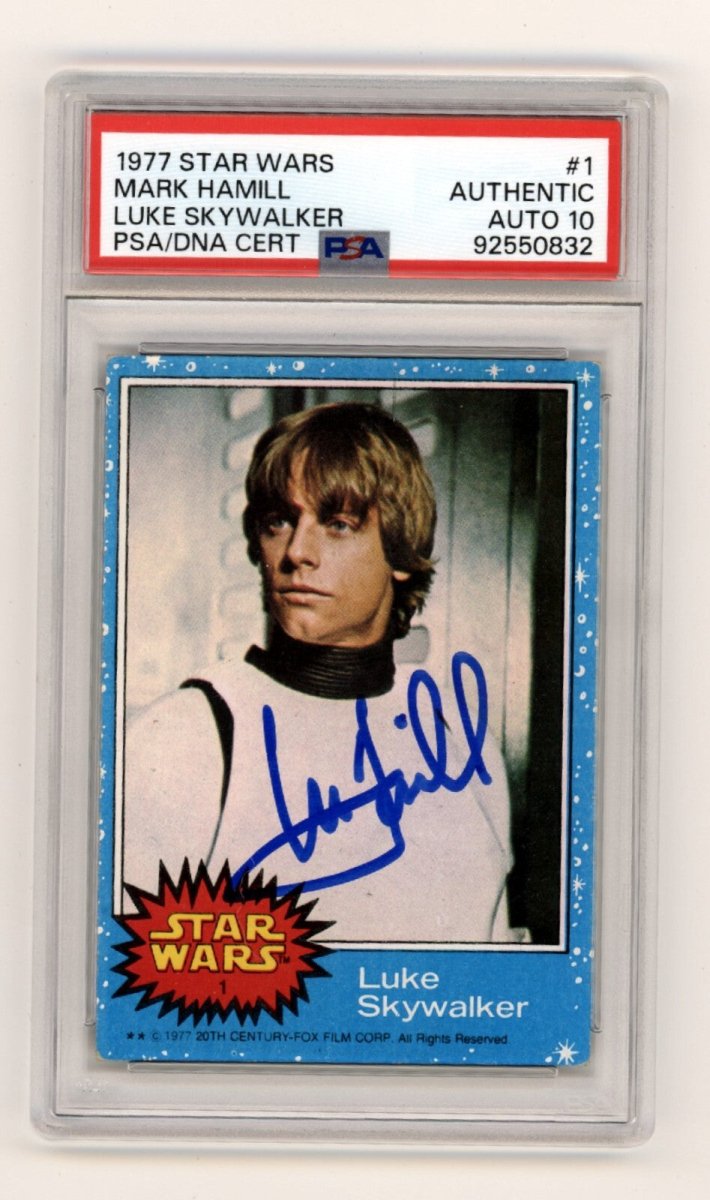 Mark Hamill 1977 Topps Star Wars #1 Luke Skywalker Signed PSA 10 Auto Authentic