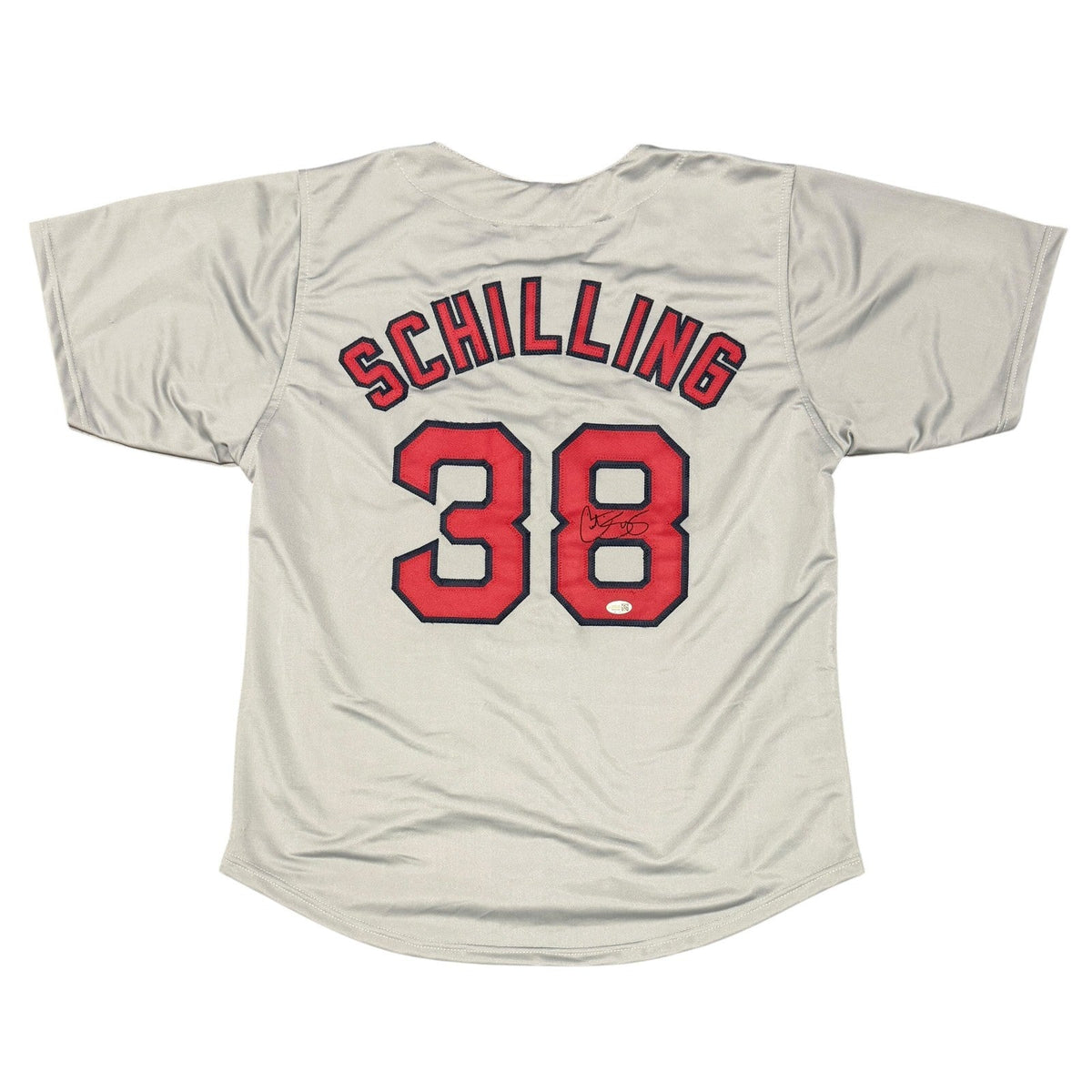 Curt Schilling Signed Autographed Boston Red Sox Custom Jersey JSA Witness COA