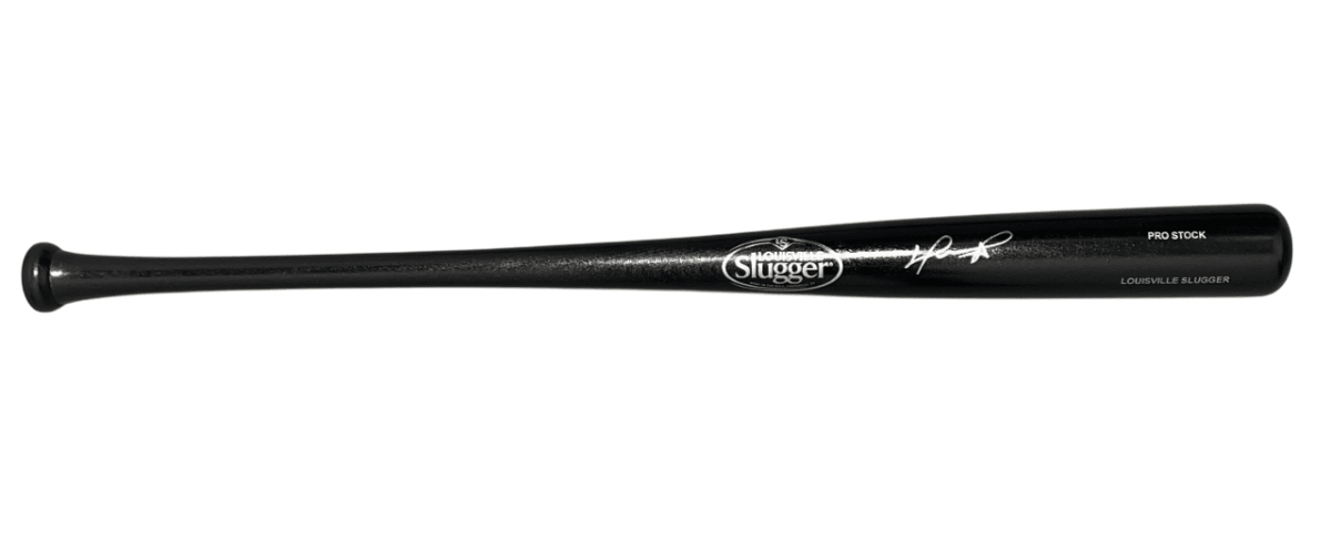 David Ortiz Signed Black Louisville Slugger Baseball Bat Beckett Witness BAS COA
