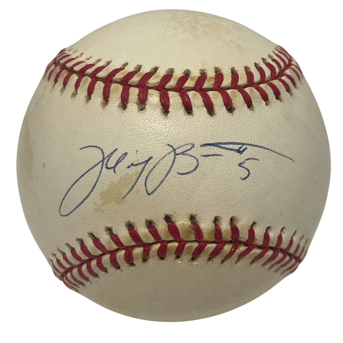 Michael Barrett Signed Autographed National League ONL Baseball Cubs LSCM COA