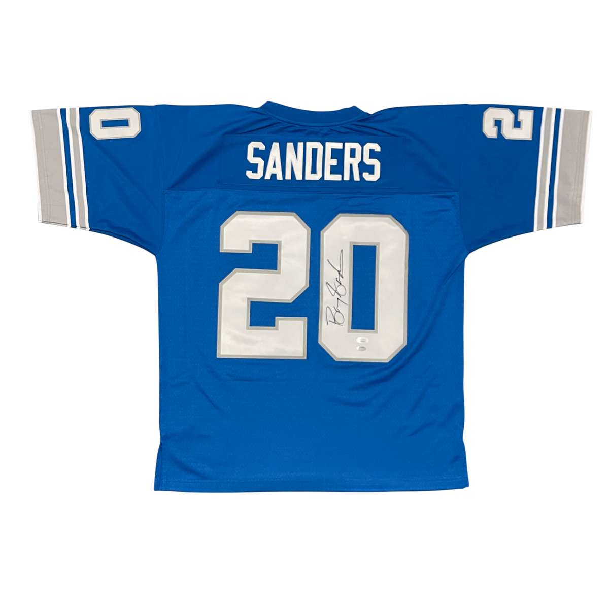 Barry Sanders Signed Detroit Lions Mitchell &amp; Ness M&amp;N Jersey JSA COA + SCHWARTZ