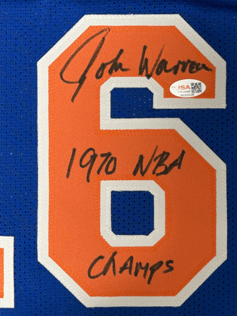 John Warren Signed New York Knicks Custom Jersey w/ 1970 NBA Champs JSA Wit COA