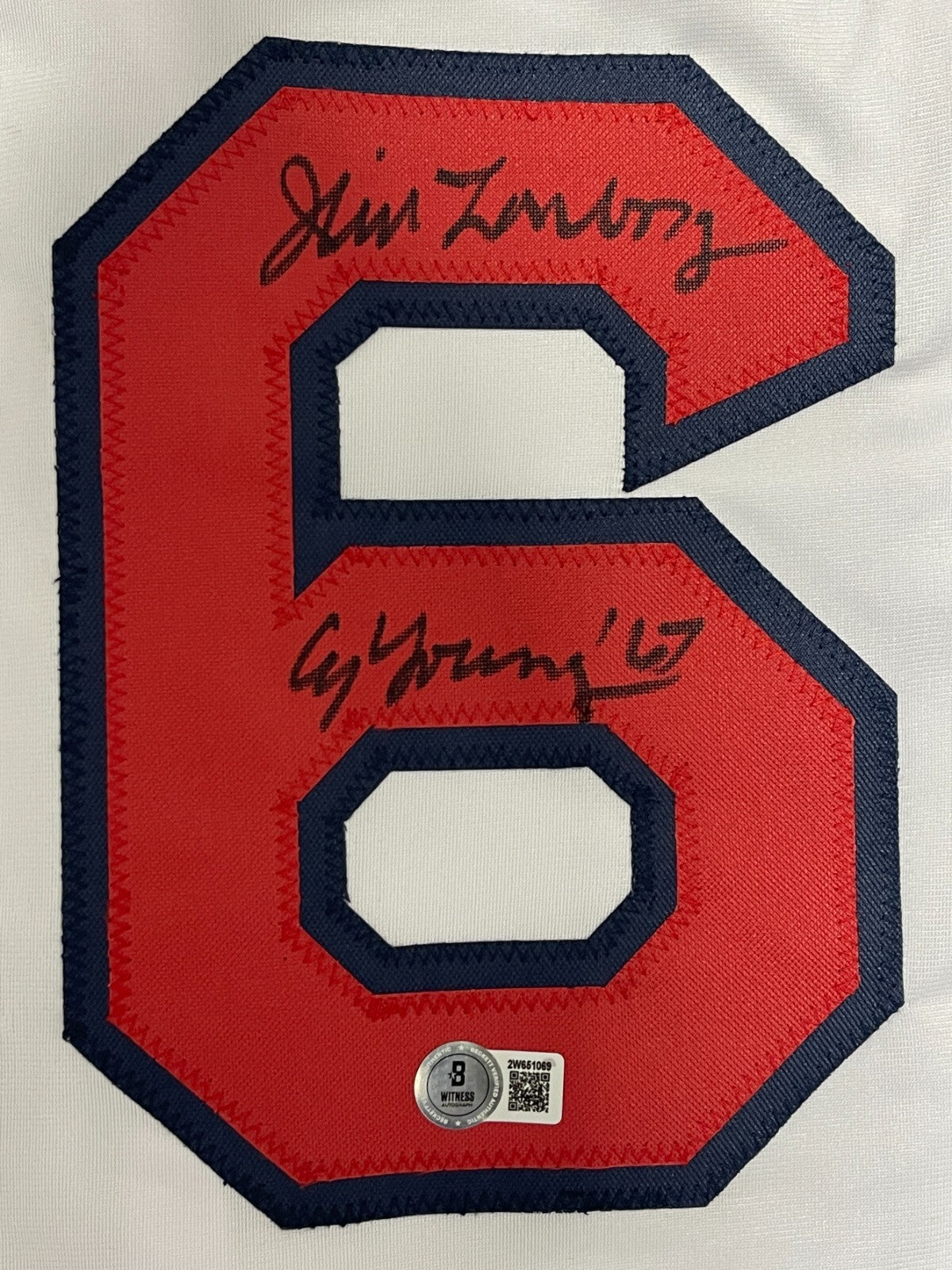 Jim Lonborg Signed Red Sox Custom Jersey w/ CY Young 67 Beckett Witness BAS COA