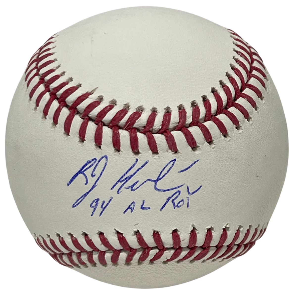 Bob Hamelin Signed ROMLB Baseball w/ 94 AL ROY Beckett Witness BAS COA