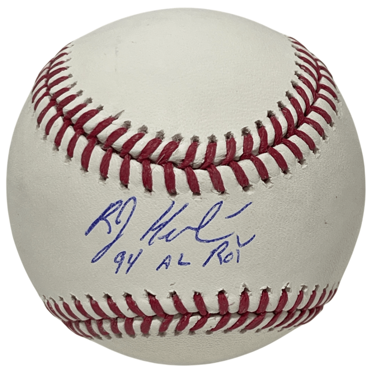 Bob Hamelin Signed ROMLB Baseball w/ 94 AL ROY Beckett Witness BAS COA