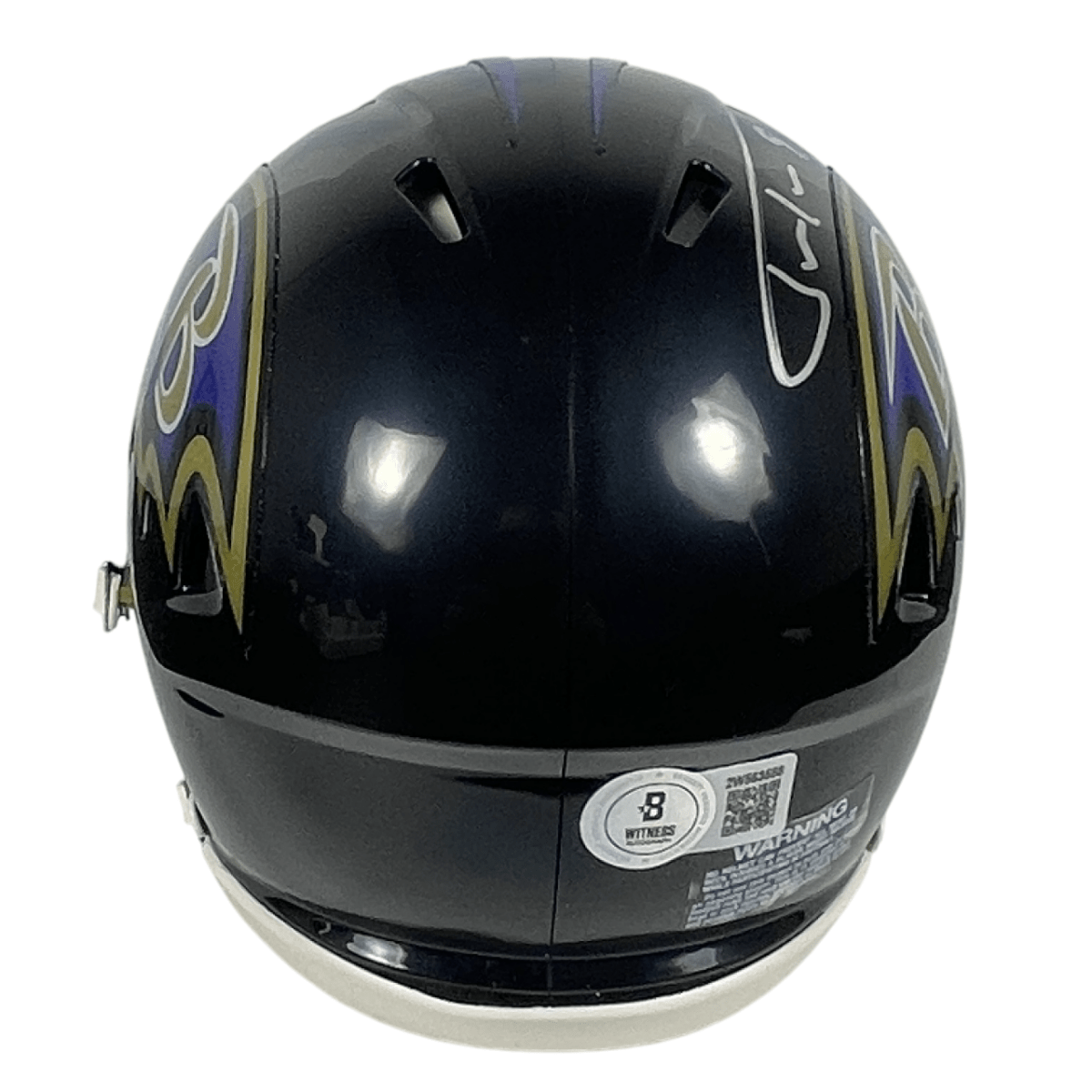 Justin Tucker Signed Ravens Speed Mini Helmet Beckett Witness BAS COA