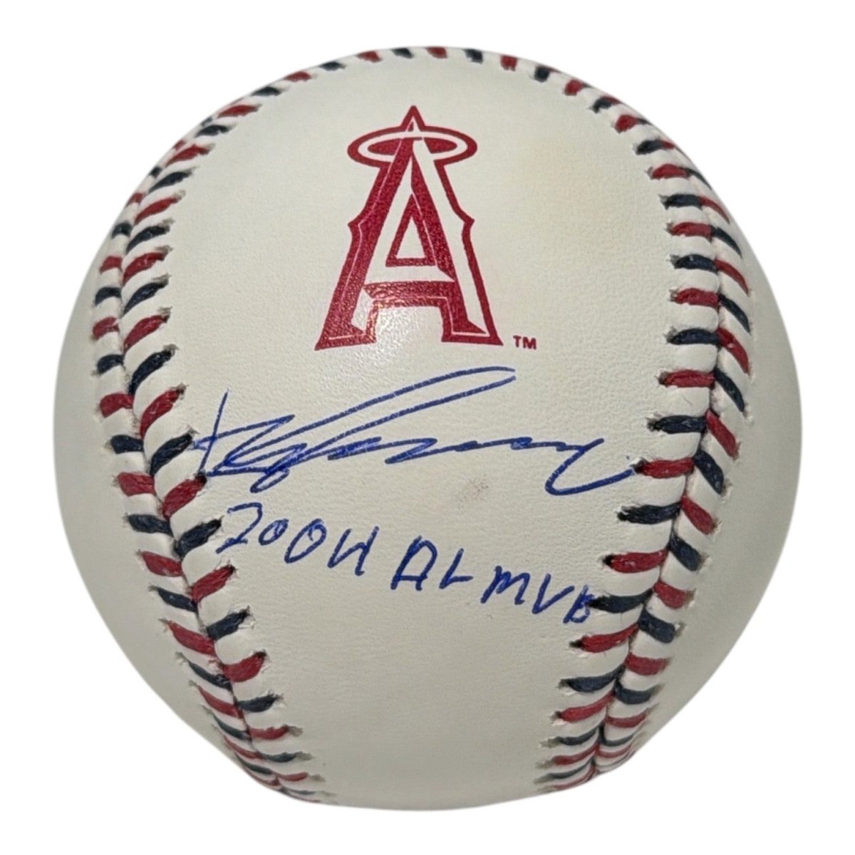 Vladimir Guerrero Signed LA Angels Logo Baseball w/ 2004 AL MVP JSA Witness COA