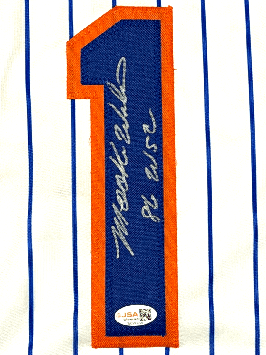 Mookie Wilson Signed New York Mets Custom Jersey w/ 86 WSC JSA Witness COA