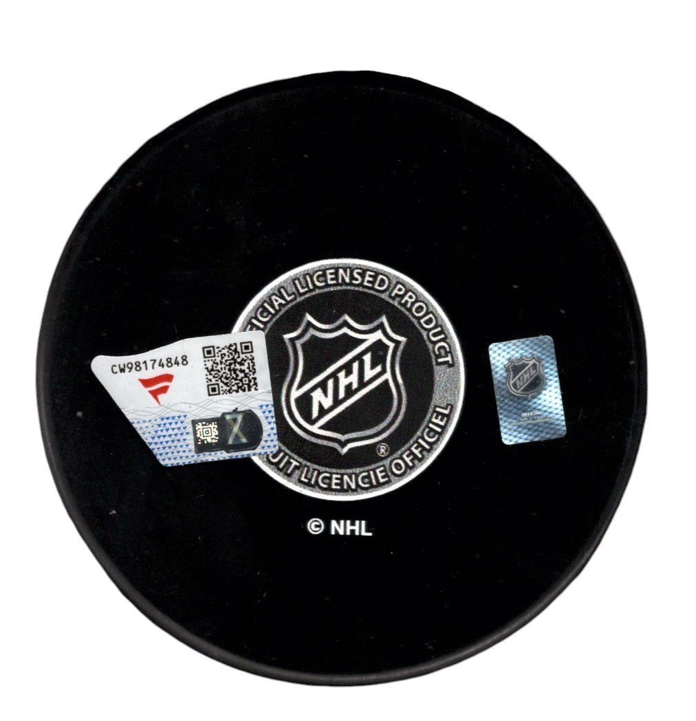 Quinn Hughes Signed Autographed Vancouver Canucks Logo Puck Fanatics COA