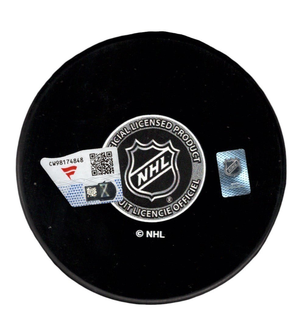 Quinn Hughes Signed Autographed Vancouver Canucks Logo Puck Fanatics COA
