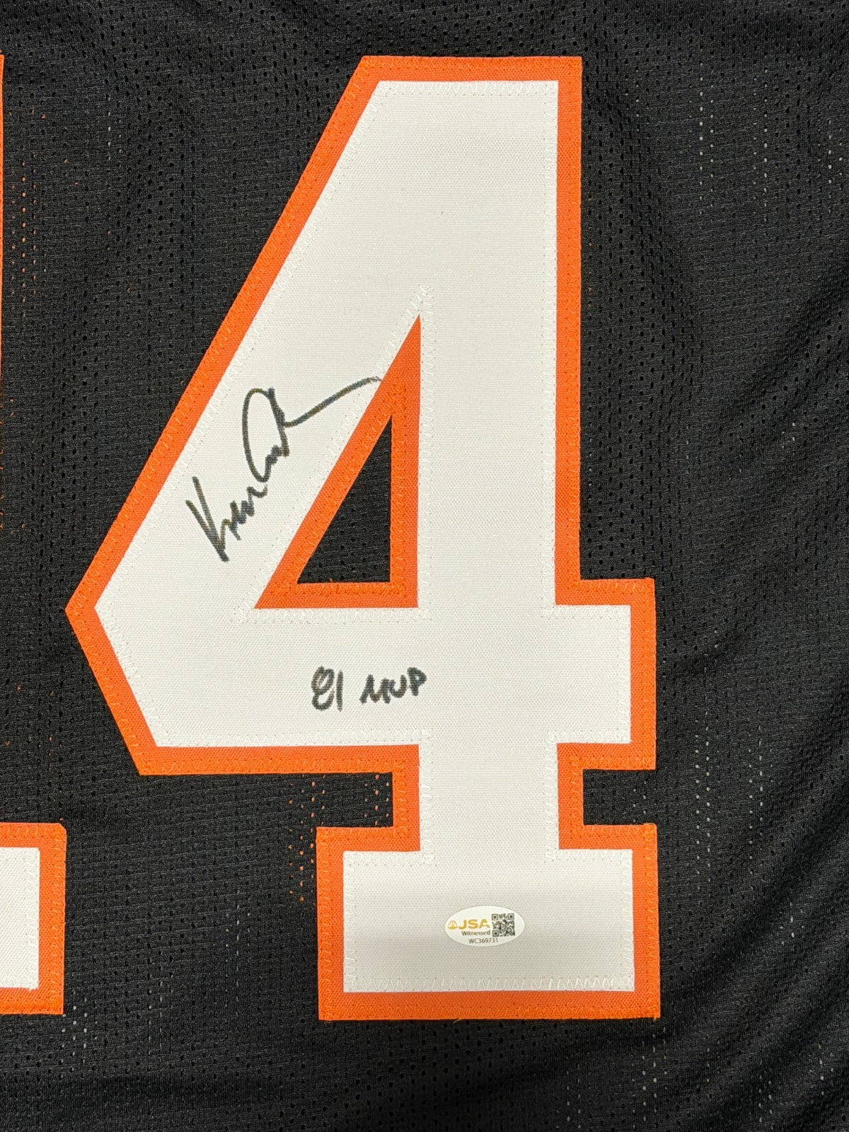 Ken Anderson Signed Cincinnati Bengals Custom Jersey w/ 81 MVP JSA Witness COA