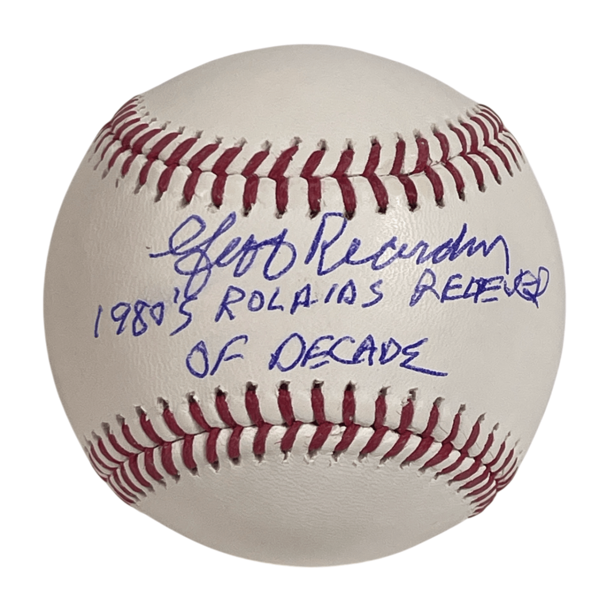 Jeff Reardon Signed ROMLB Baseball w/ 1980s Rolaids Reliever of the Decade BAS